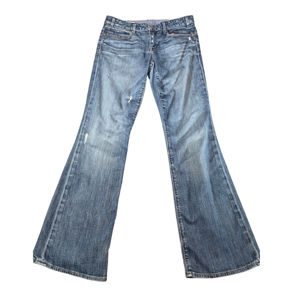 Gap 1969 Sexy Boot Blue Denim Jeans Womens Size 29/8 Bootcut Distressed